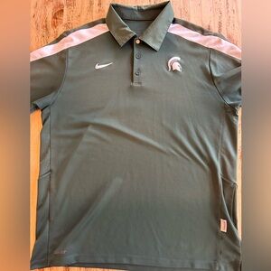 Michigan State Nike drifit collar shirt